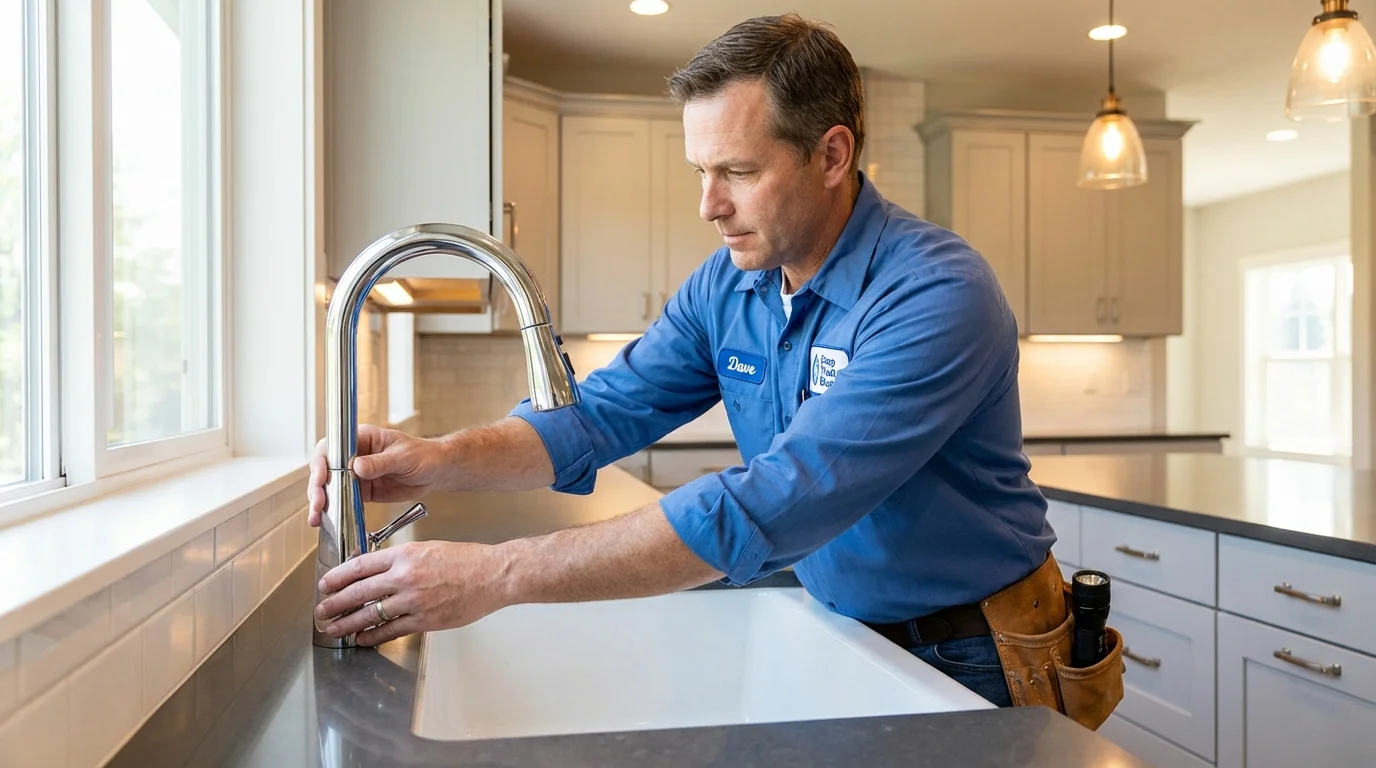 Kitchen faucet installation by Johns Plumbing LLC in State Line